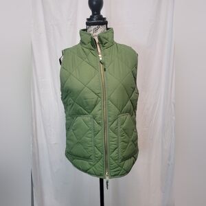 J. Crew Green Quilted Women's Vest